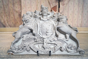 A Late 19thC Plaster Armorial of the Royal Coat of Arms c.1900