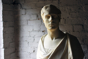 A Very Fine Early Victorian Marble Bust of a Gentleman by Timothy Butler RA c.1841