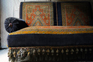 A Late Victorian Carpet Upholstered Two-Seater Sofa c.1895