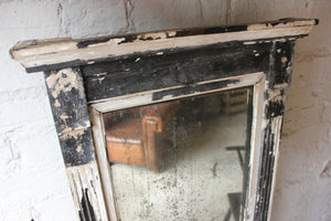 A Large Early 19thC Ebonised Architectural Pier Mirror