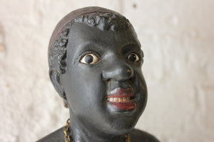 A Wonderful Early 20thC Venetian Butler / Dumb Waiter Stand Formed as a Blackamoor