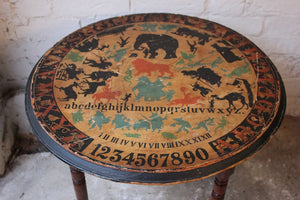 A Rare c.1876 American `Nursery Dial` Table Lithographed by Louis Prang & Co. Boston