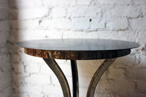 A Good Early 20thC French Cast Iron Industrial Bistro Table