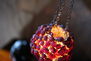 An Early 20thC Venetian Hanging Blackberry Murano Glass Light c.1915-25