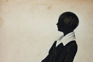 A Charming Regency Period English Silhouette of a Boy c.1825