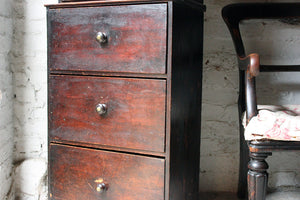 A Provincial Estate Made Stained Pine Chest on Chest of Tall Drawers c.1830-50