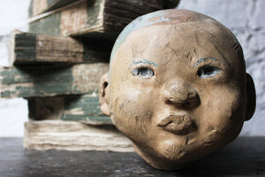 A Good Early 20thC Artist’s Studio Portrait Mannequin Head of an Oriental Child