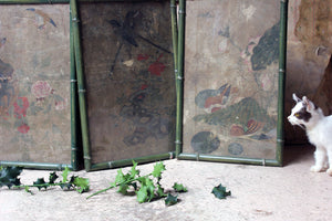 A Group of Three Chinese-Export Pictorial Wallpaper Panels c.1790-1800