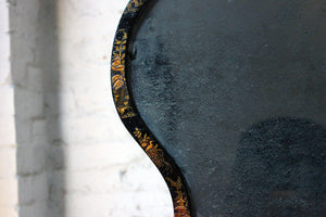 A Very Pretty Early 19thC Japanned Chinoiserie Decorated Easel Back Dressing Mirror c.1800-30