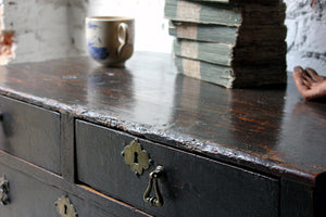 A Provincial Estate Made Chest on Stand Adapted to a Coffee Table c.1700-20