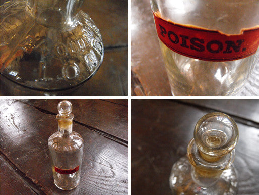 A Very Rare Late 19thC Glass Apothecary Poison Bottle of James