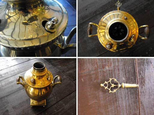Persian Brass Samovar & Tray 