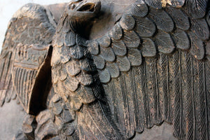 A Rare & Large c.1880 American Circus Wagon Relief Panel Carved as an American Bald Eagle