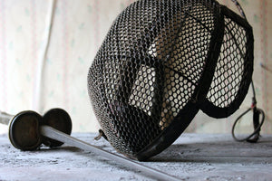 An Evocative Late 19thC Fencing Foil Epee Sword & Mask c.1890-1900