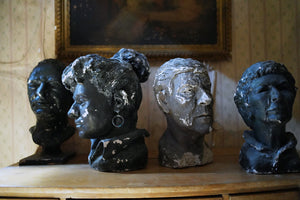 A Group of Four 20thC English School Studio Plaster Portrait Busts