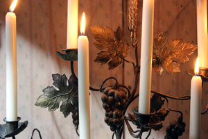 A Beautiful Large Late 19thC Naturalistic Gilt Metal Eight Sconce Candelabra c.1890