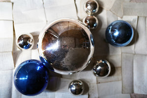 A Mixed Group of Eight Victorian Mercury Glass Witches Balls c.1890-1900