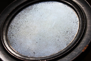 A Rare 18thC Ebonised Convex/Concave Hand Mirror c.1790