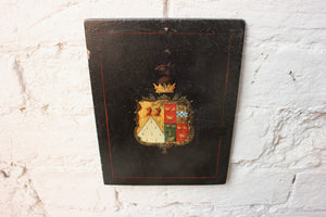 A Fine c.1815 Coach Panel Armorial: The Marital Arms of Lieutenant General Samuel Need & Annie Grant