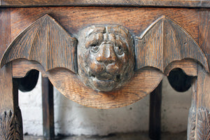 A Most Unusual 18thC & Later Gothic Oak Stool