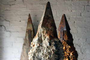 A Trio of 19thC English Oak & Iron Beach Groyne Timbers from Pevensey Bay, UK