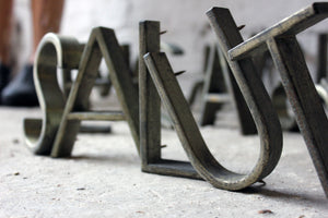 An Assortment of c.1940 Cast Metal Letters From the Gaumont Cinema, Finchley London