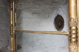 A Large Early 19thC Regency Period Gilt Pier Glass Mirror