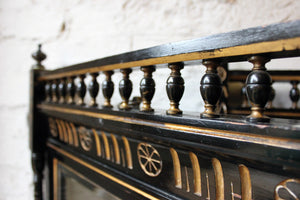 A Good Pair of Aesthetic Movement Ebonised & Parcel Gilt Wall Mirrors