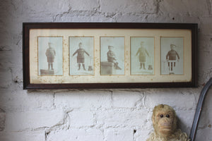 An Evocative Early 20thC Framed & Glazed Montage of Five Sepia Photographs of a Young Boy