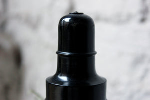 A Fine c.1910 Turned Ebony Perfume Holder & Bottle