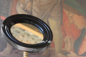 A Good Late 19thC Ebonised Gentleman’s Shaving Mirror c.1880