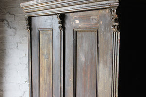 A Decorative Early Victorian Painted Pine Housekeepers Cupboard c.1840