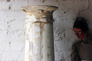 A Decorative Painted Pine Column c.1900