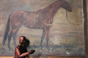 An Early 20thC English School Oil on Canvas Study of Race Horse 