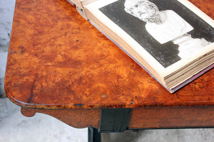 A Fine Regency Period Burr-Walnut & Solid Ebony Sofa or Centre Table c.1810-20