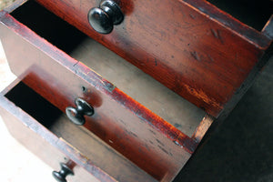 An Attractive Victorian Stained Pine Bedside Chest of Drawers c.1860-80