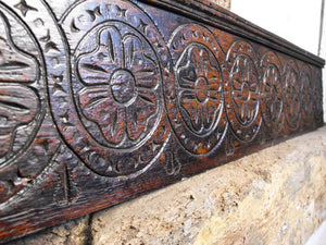 A Seventeenth Century Carved Oak Panel