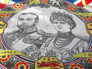 A Scarce British Antique George V & Queen Mary Coronation Flag, June 1911