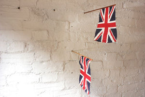 A Pair of Vintage Car or Hand-Held Union Jack Flags c.1930-40