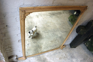 A Good Large c.1900 Pine Framed Overmantle Mirror