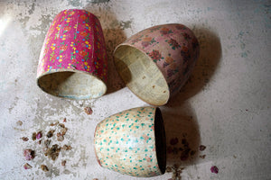 Three Mid-20thC Chinese Papier-mâché Storage Buckets