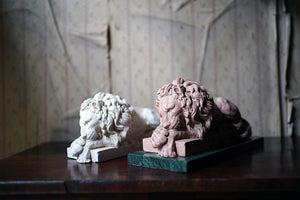 Two Cast Plaster Models of Lions; After Antonio Canova (1757-1822)