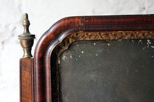 A Fine George II Period Figured Walnut Three-Drawer Dressing Mirror c.1730